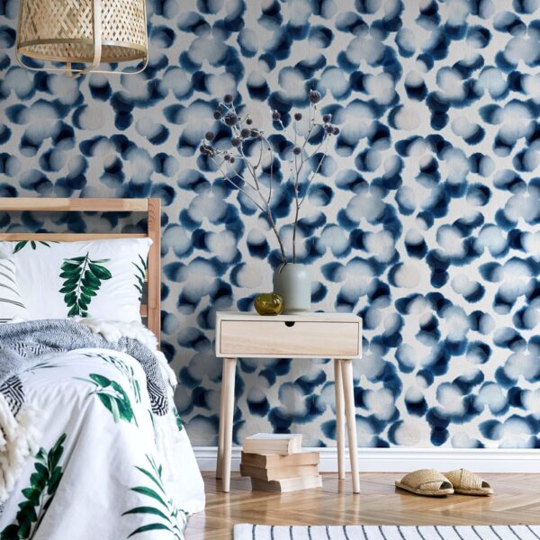 Shibori Blends - Canadian-made peel and stick wallpaper for living room and bedroom walls