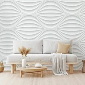 Mural Circular Abstract - This stunning 3D circular abstract mural creates dramatic visual depth with its flowing,