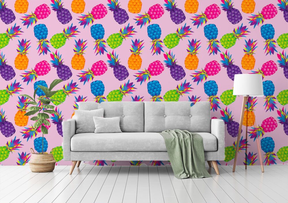 Pineapple pop wallpaper 335320528 | Peel & Stick Wallpaper Online | Proudly Made in Canada