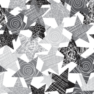Twinkle Little Star Wallpaper - This delightful peel-and-stick wallpaper features whimsical stars with intricate patterned