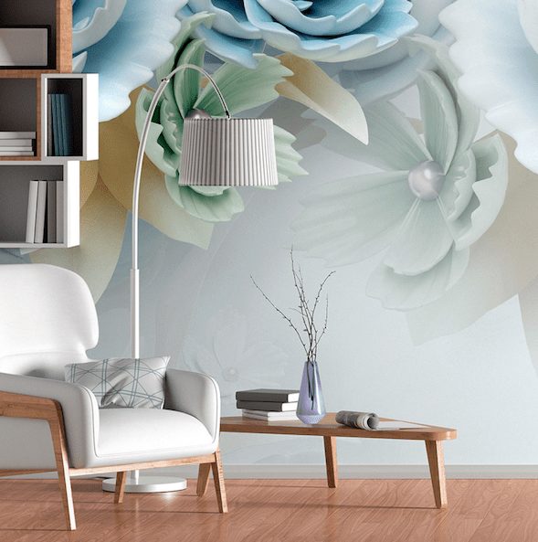 Blue roses wallpaper and wall murals for sale in South Africa. Wallpaper and wall mural online store with a huge range for sale.