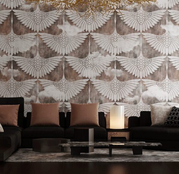 Statement Collection white iconic eagle pattern wallpaper and wall murals shop in South Africa. Wallpaper and wall mural online store with a huge range for sale.