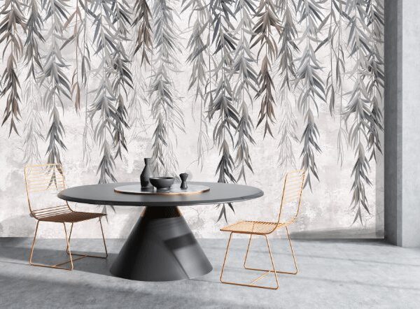 Greyscale vines descending from above wallpaper and wall murals shop in South Africa. Wallpaper and wall mural online store with a huge range for sale.