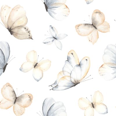 Yellow and blue butterflies wallpaper and wall murals shop in South Africa. Wallpaper and wall mural online store with a huge range for sale.