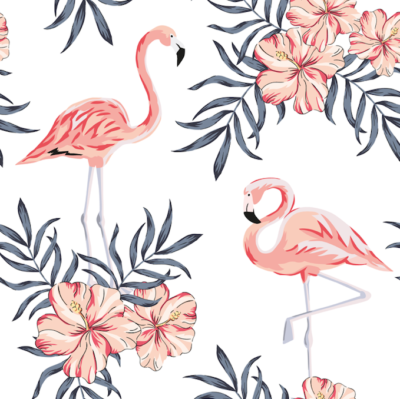 Flamingo white wallpaper and wall murals shop in South Africa. Wallpaper and wall mural online store with a huge range for sale.