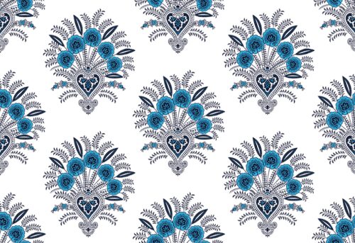 Blue and grey feather Brocade pattern wallpaper and wall murals shop in South Africa. Wallpaper and wall mural online store with a huge range for sale.