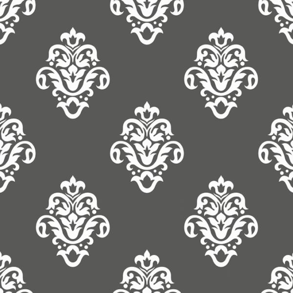 White damask pattern on dark background wallpaper and wall murals shop in South Africa. Wallpaper and wall mural online store with a huge range for sale.