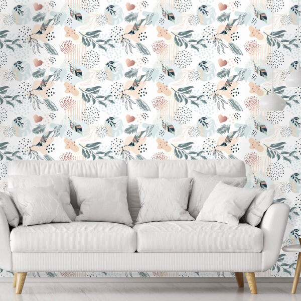 Toluca Sprays - Canadian-made peel and stick wallpaper for living room and bedroom walls