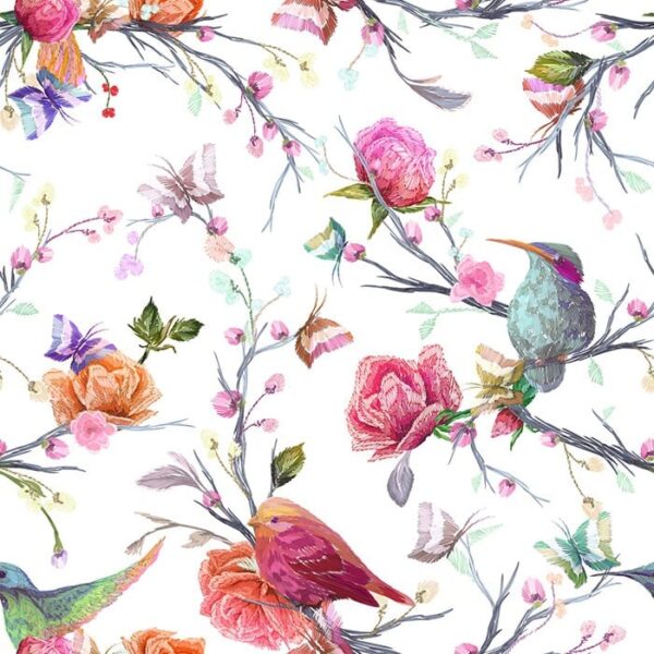 Sheen Quill Spring Wallpaper - This enchanting wallpaper brings the beauty of a spring garden to life with delicate