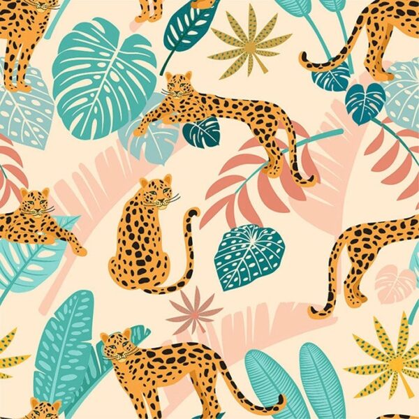 Lounging Leopards Wallpaper