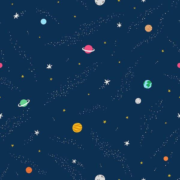 Scattered Galaxy Wallpaper - Transform any child's space into a cosmic wonderland with this whimsical Scattered Galaxy