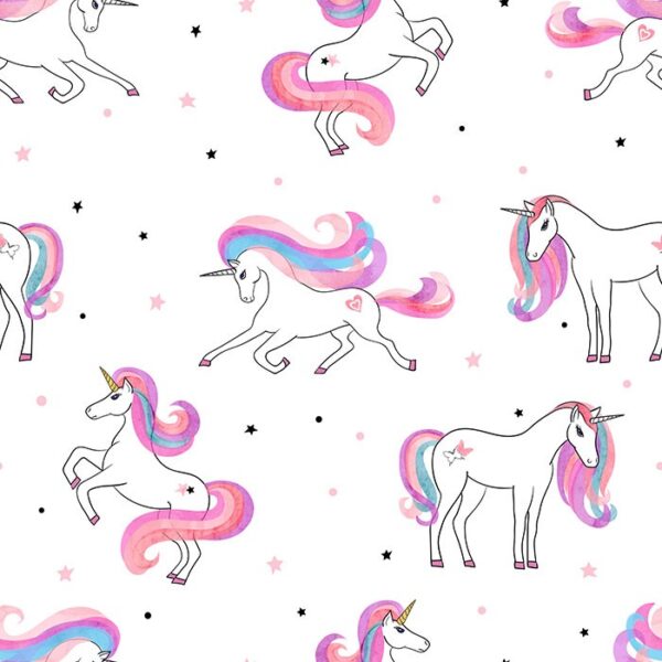 Uni-Topia Wallpaper - Uni-Topia brings magical dreams to life with adorable unicorns prancing across a dreamy white canvas,