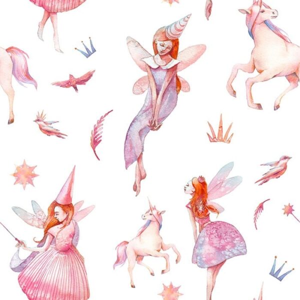 Magical Sprites Wallpaper - This enchanting wallpaper brings magical wonder to children's spaces with whimsical fairies,
