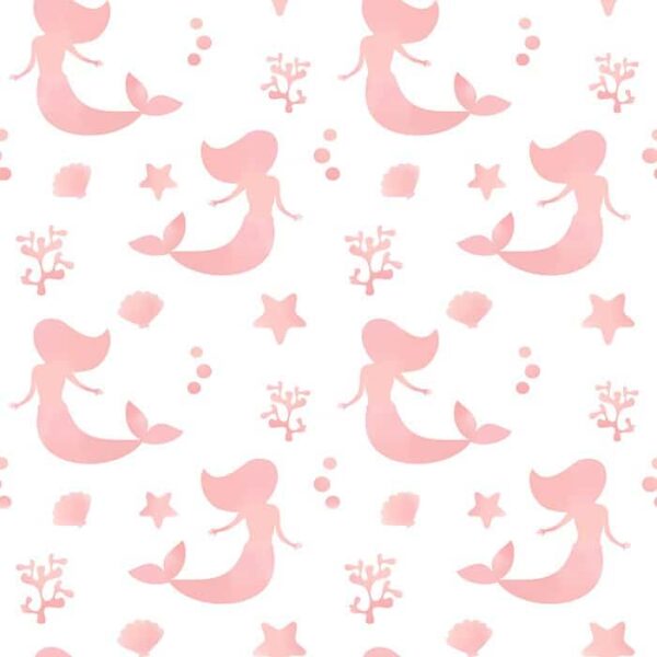 Magenta Maidens Wallpaper - Dive into an underwater wonderland with this charming mermaid-themed wallpaper featuring playful