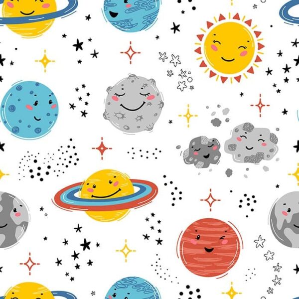 Gleeful Galaxy Wallpaper - This charming Gleeful Galaxy Wallpaper brings the wonders of space to life with adorable smiling