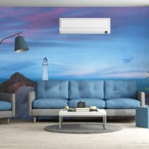 Mural Lighthouse - Transport yourself to a serene coastal paradise with this stunning lighthouse mural featuring a