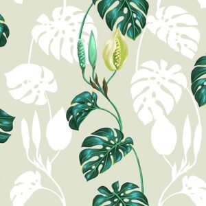 Flowering Ghosts Designer Wallpaper