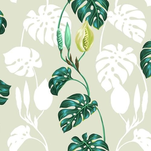 Flowering Ghosts Designer Wallpaper