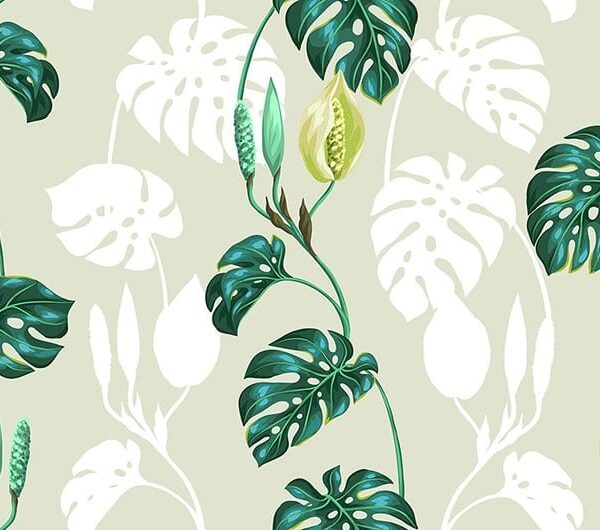 Flowering Ghosts Designer Wallpaper