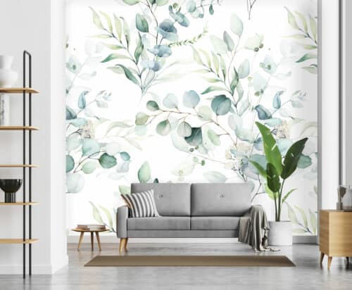 Eucalyptus watercolour mural wallpaper and murals for sale in South Africa. Wallpaper and wall mural online store with a huge range for sale.