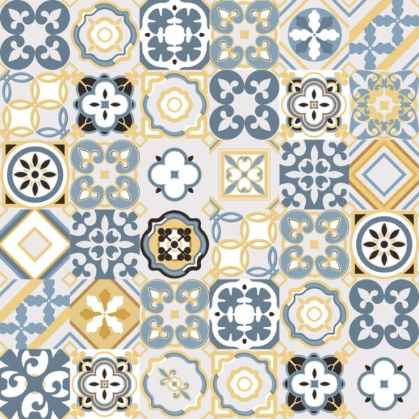 Breven Tile Wallpaper - Breven Tile Wallpaper brings authentic Mediterranean charm to any space with its intricate patchwork