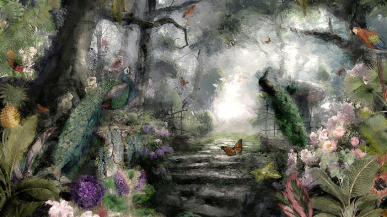 Mural Cryptic Garden » Wallpaper Online Canada