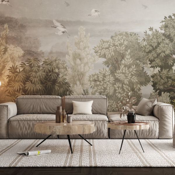 Mural Canopy Paradise - Mural Canopy Paradise transports you to a serene forest sanctuary with its lush canopy of layered