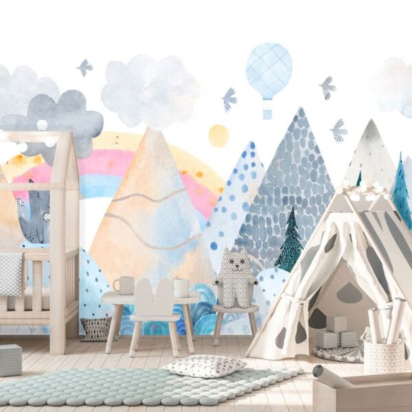 Mural Dahl Kids - This enchanting forest-inspired mural transports children to a whimsical outdoor adventure, featuring