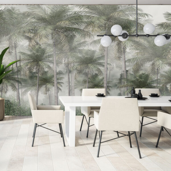 Mural Estevanico Forest - Immerse yourself in a serene tropical paradise with this stunning forest mural featuring