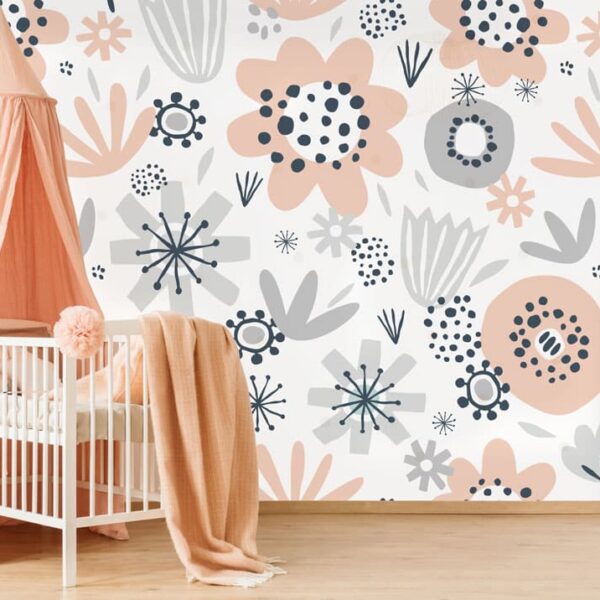 Mural Gracie Mae - Mural Gracie Mae is a delightfully whimsical floral design featuring oversized hand-painted style