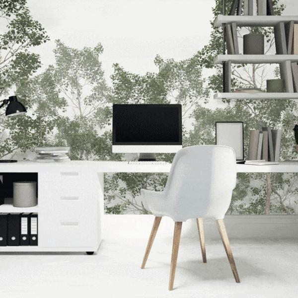 Mural Hawkins Forest - The Mural Hawkins Forest brings a serene woodland landscape directly into your space with its lush