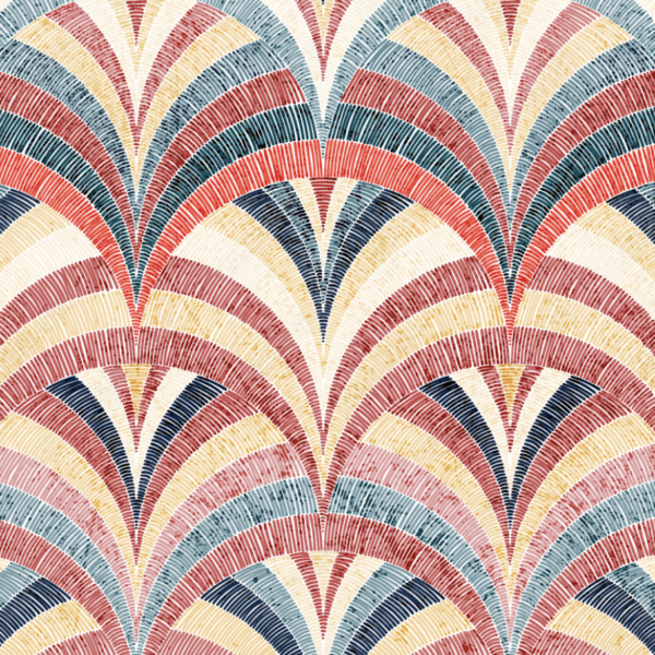 Amatola Weave Wallpaper - This stunning Amatola Weave wallpaper features an eye-catching Art Deco-inspired fan pattern with