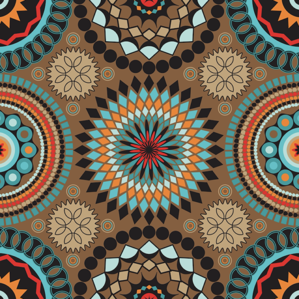 Cairo Wallpaper - Cairo Wallpaper brings vibrant African-inspired geometric patterns to life with its stunning mandala-like