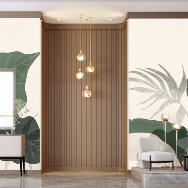 Mural A Warm Summers Day - This stunning forest-inspired mural transforms any space into a serene botanical sanctuary with