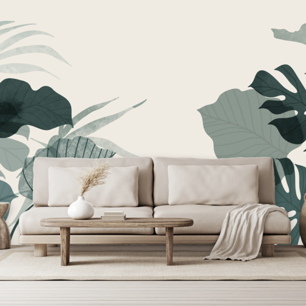 Mural Summer in the Garden - This stunning forest-inspired mural brings the tranquility of nature into your space with