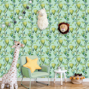 Magnolia Mint Wallpaper - This charming Magnolia Mint wallpaper brings a fresh, nature-inspired aesthetic to any space with