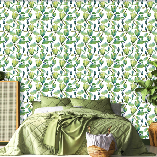 Magnolia Spring Wallpaper - Magnolia Spring Wallpaper captures the serene beauty of botanical florals with delicate magnolia