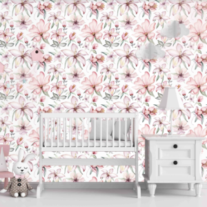 Pink Frangipani Wallpaper - Delicate watercolor frangipani flowers dance across a pristine white background, creating a
