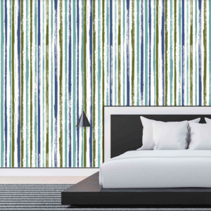 Boho Ocean Stripes Wallpaper - Bring the tranquil essence of nature indoors with this stunning Boho Ocean Stripes wallpaper,