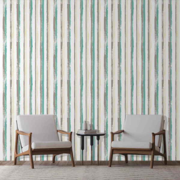 First Shoots Gouache Stripes Wallpaper - First Shoots Gouache Stripes brings an organic, forest-inspired aesthetic with