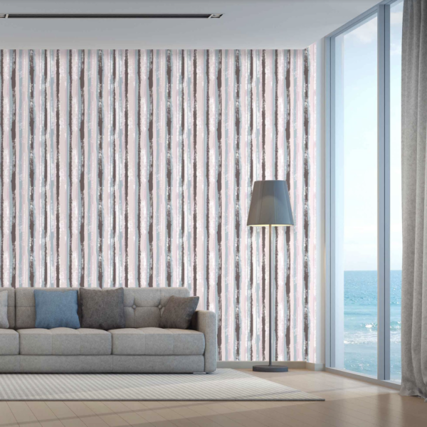 Neapolitan Gouache Stripes Wallpaper - Neapolitan Gouache Stripes Wallpaper features hand-painted inspired vertical stripes