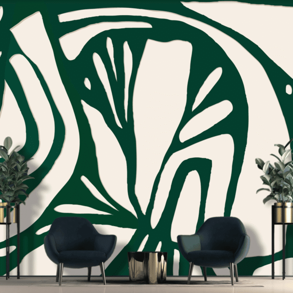 Mural Grow Organically - This stunning forest-inspired mural brings organic elegance to any space with sweeping botanical