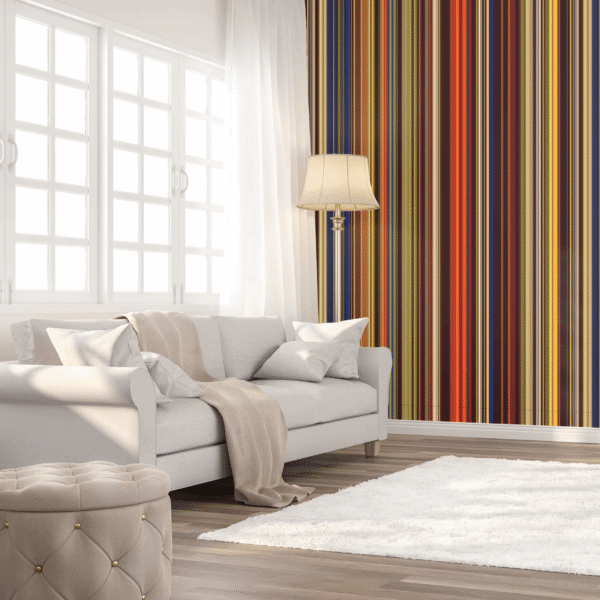 Mural Autumn Stripes - Transform any space with Mural Autumn Stripes, a vibrant vertical stripe design that brings warmth