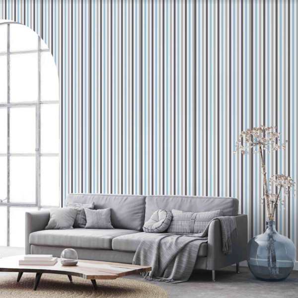 Coastal Stripes Wallpaper - This sophisticated coastal stripes wallpaper brings serene maritime elegance to any space with