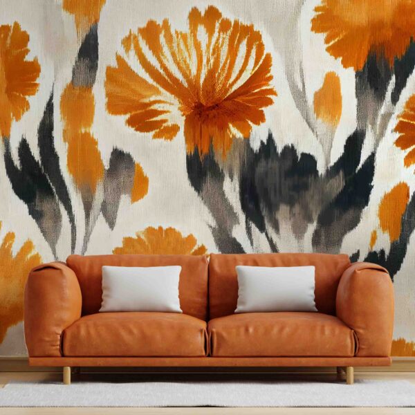 Mural Marigold Meadows - Mural Marigold Meadows brings artistic expression to your walls with vibrant oversized florals in