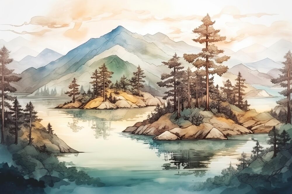 Mural Sylvan Lakes WallpaperOnline | Peel & Stick Wallpaper Online | Proudly Made in Canada