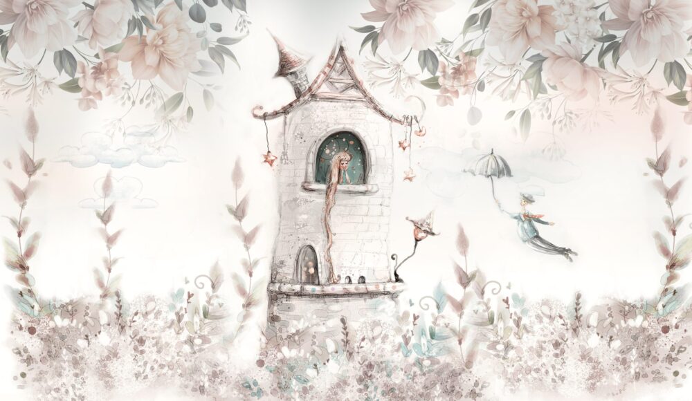 Princess Tower Mural 566597201 scaled 1 | Peel & Stick Wallpaper Online | Proudly Made in Canada