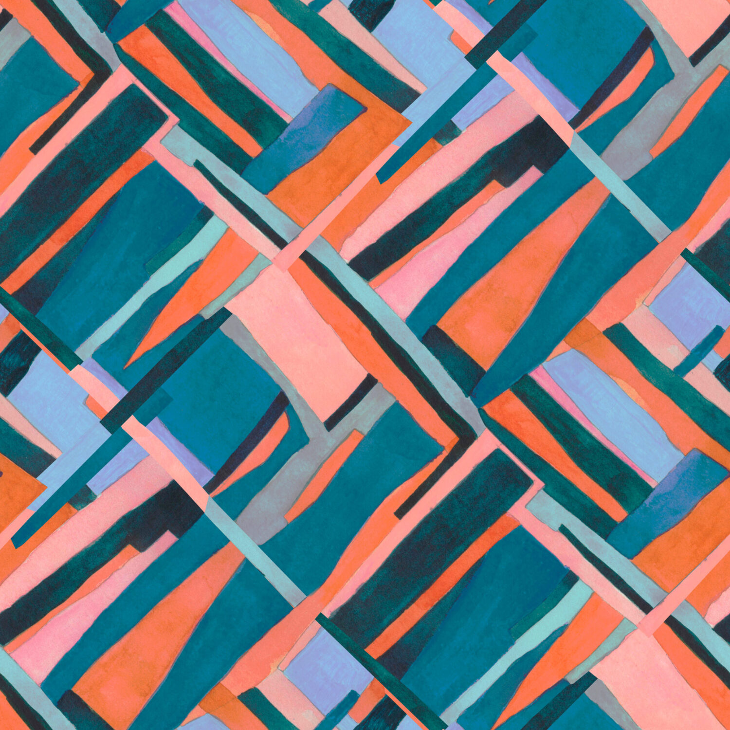 Tranquil Teal Oasis Wallpaper - Image 2