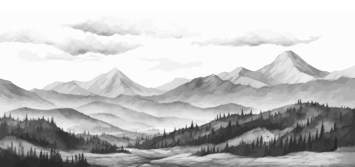Mural Charcoal Horizons - Image 2