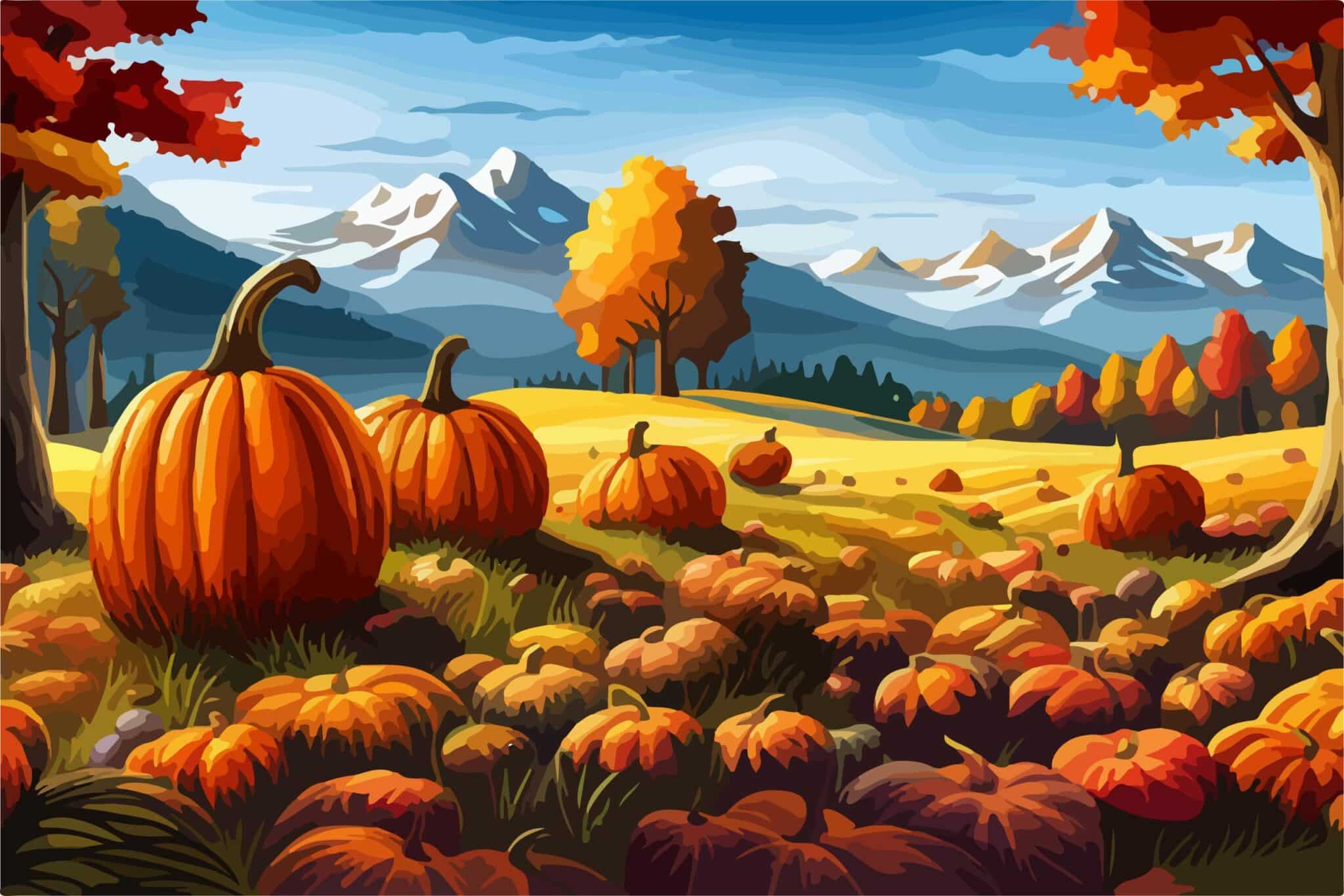 Mural Pumpkin Pastoral Wallpaper Online Canada